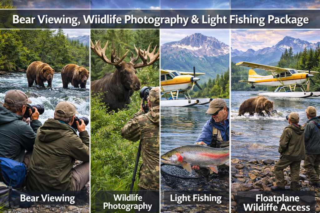 Bear Viewing, Wildlife Photography & Light Fishing Package